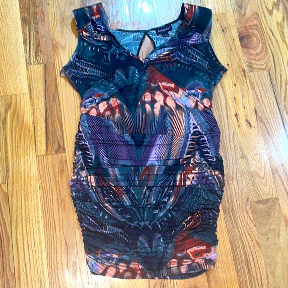 NEW Baby Phat cowl neck mini ruched dress 1X - Picture 3 of 17